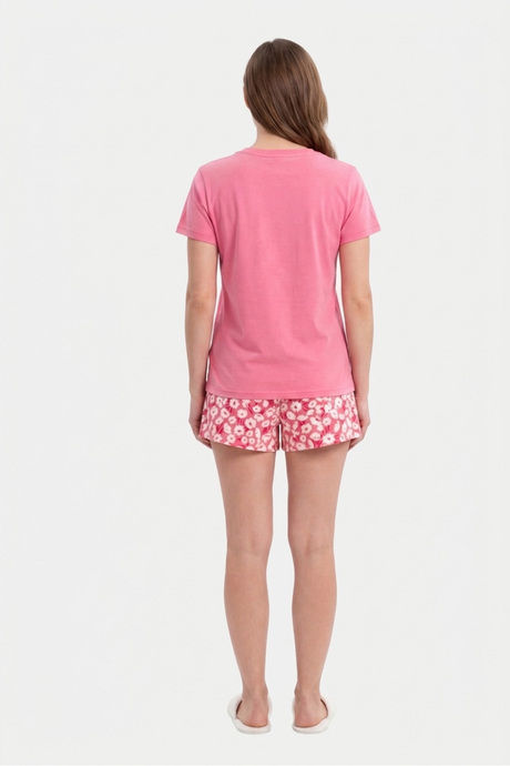 Sweet Dreams Typographic Printed Short Set - Peach Pink — image 2